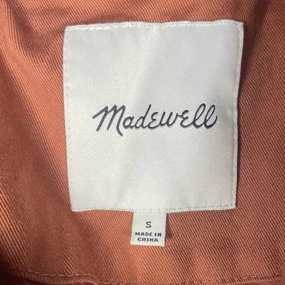 Madewell Coat Womens Small Dumont Quilted Black n Warm Umber Long Line Winter - Picture 10 of 13